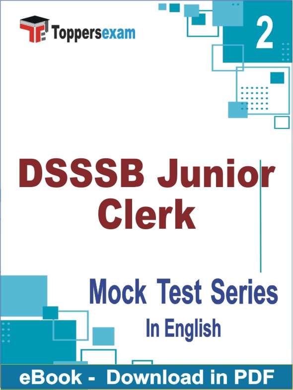 DSSSB Junior Clerk Test PDF Book In English - Question Paper