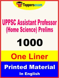 UPPSC Assistant Professor (Home Science) Prelims One Liner Book in English