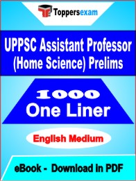 UPPSC Assistant Professor (Home Science) Prelims One Liner Book PDF in English