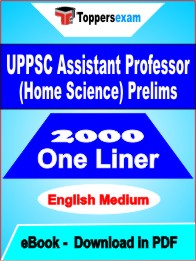 UPPSC Assistant Professor (Home Science) Prelims One Liner Book PDF in English