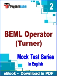 BEML Operator (Turner) PDF Book In English - Question Paper