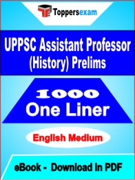 UPPSC Assistant Professor (History) Prelims One Liner Book PDF in English