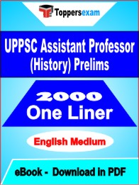 UPPSC Assistant Professor (History) Prelims One Liner Book PDF in English