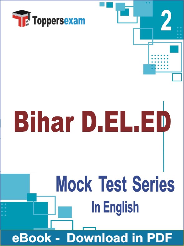 Bihar D.EL.ED Test PDF Book In English - Question Paper