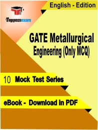 GATE Metallurgical Engineering (Only MCQ) Test PDF Book In English - Mock Test/Practice Set