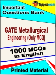 GATE Metallurgical Engineering (Only MCQ) Book in English - Objective MCQ