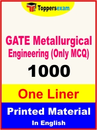 GATE Metallurgical Engineering (Only MCQ) One Liner Book in English