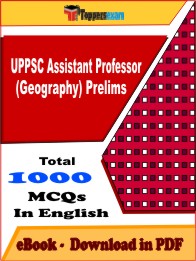 UPPSC Assistant Professor (Geography) Prelims PDF Book in English - MCQ / Objective Questions
