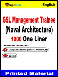 GSL Management Trainee (Naval Architecture) One Liner Book in English