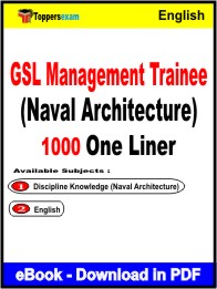 GSL Management Trainee (Naval Architecture) One Liner Book PDF in English