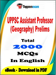 UPPSC Assistant Professor (Geography) Prelims PDF Book in English - MCQ / Objective Questions