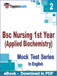 Bsc Nursing 1st Year (Applied Biochemistry) Test PDF Book In English - Question Paper