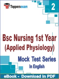 Bsc Nursing 1st Year (Applied Physiology) Test PDF Book In English - Question Paper