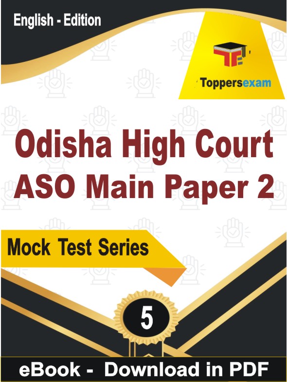 Odisha High Court ASO Main Paper 2 Test PDF Book In English - Practice Set