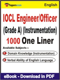 IOCL Engineer/Officer (Grade A) (Instrumentation) One Liner Book PDF in English