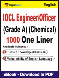 IOCL Engineer/Officer (Grade A) (Chemical) One Liner Book PDF in English