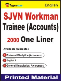 SJVN Workman Trainee (Accounts) One Liner Book in English