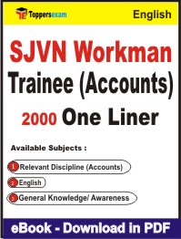 SJVN Workman Trainee (Accounts) One Liner Book PDF in English