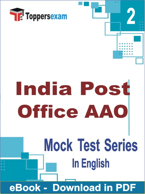 India Post Office AAO Test PDF Book In English - Question Paper