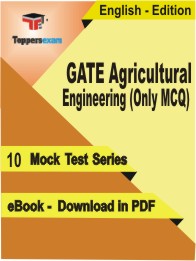 GATE Agricultural Engineering (Only MCQ) Test PDF Book in English - Mock Test/Practice Set