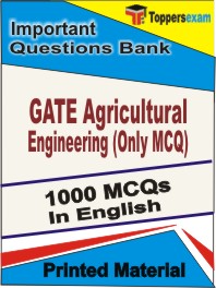 GATE Agricultural Engineering (Only MCQ) Book in English - Objective MCQ