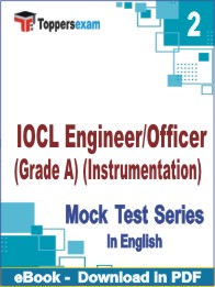 IOCL Engineer/Officer (Grade A) (Instrumentation) PDF Book In English - Question Paper