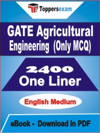 GATE Agricultural Engineering (Only MCQ) One Liner Book PDF in English