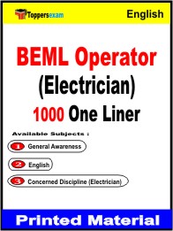 BEML Operator (Electrician) One Liner Book in English