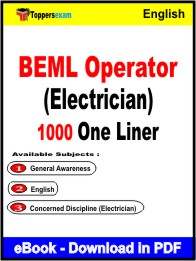 BEML Operator (Electrician) One Liner Book PDF in English