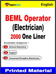 BEML Operator (Electrician) One Liner Book in English