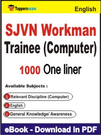 SJVN Workman Trainee (Computer) One Liner Book PDF in English