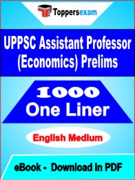 UPPSC Assistant Professor (Economics) Prelims One Liner Book PDF in English