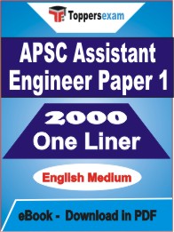 APSC Assistant Engineer Paper-1 One Liner Book PDF in English