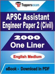 APSC Assistant Engineer Paper-2 (Civil) One Liner Book PDF in English