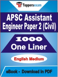 APSC Assistant Engineer Paper-2 (Civil) One Liner Book PDF in English