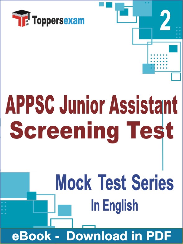 APPSC Junior Assistant Screening Test Test PDF Book In English - Question Paper