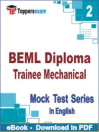 BEML Diploma Trainee Mechanical  Test PDF Book In English - Question Paper