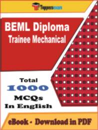 BEML Diploma Trainee Mechanical PDF Book In English - MCQ / Objective Questions