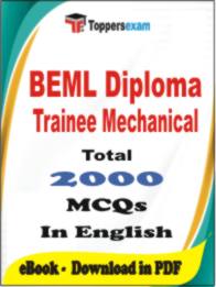 BEML Diploma Trainee Mechanical PDF Book In English - MCQ / Objective Questions