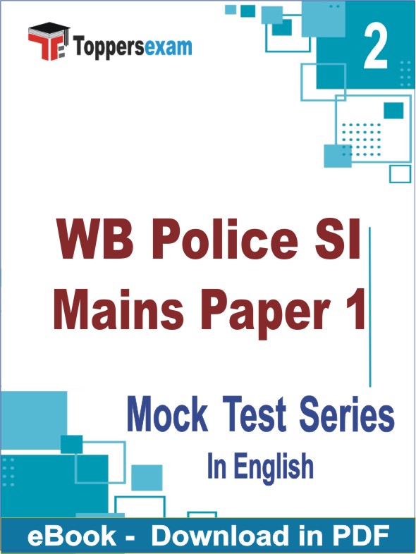 WB Police SI Mains Paper 1 Test PDF Book In English - Question Paper