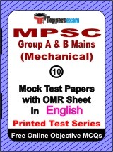 MPSC Group A & B Mains (Mechanical) Exam Mock Test Papers (Book) in English