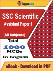 EBook of SSC Scientific Assistant Paper 1 Exam, PDF Format in English