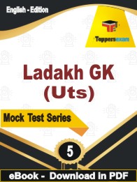 Ladakh GK (UTs) Test PDF Book In English - Practice Set