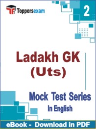Ladakh GK (UTs) Test PDF Book In English - Question Paper