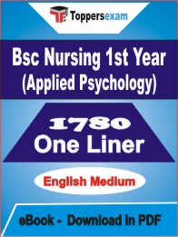 Bsc Nursing 1st Year (Applied Psychology) One Liner Book PDF in English