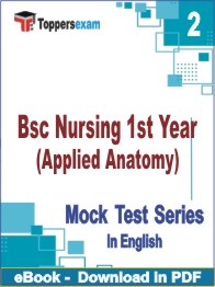 Bsc Nursing 1st Year (Applied Anatomy) Test PDF Book In English - Question Paper