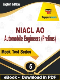 NIACL AO Automobile Engineers (Prelims) PDF Book In English - Practice Set