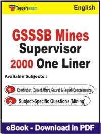 GSSSB Mines Supervisor One Liner Book PDF in English