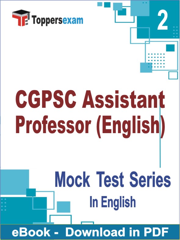 CGPSC Assistant Professor (English) Test PDF Book In English - Question Paper