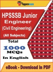 HPSSSB Junior Engineer (Civil) PDF Book In English - MCQ / Objective Questions